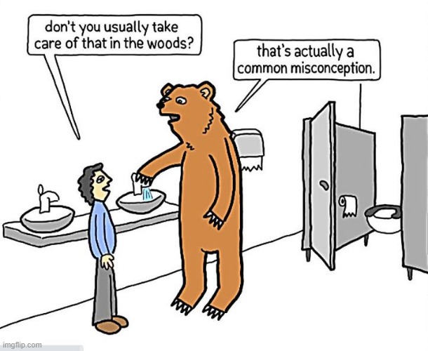 Bear Bathroom | image tagged in comics | made w/ Imgflip meme maker