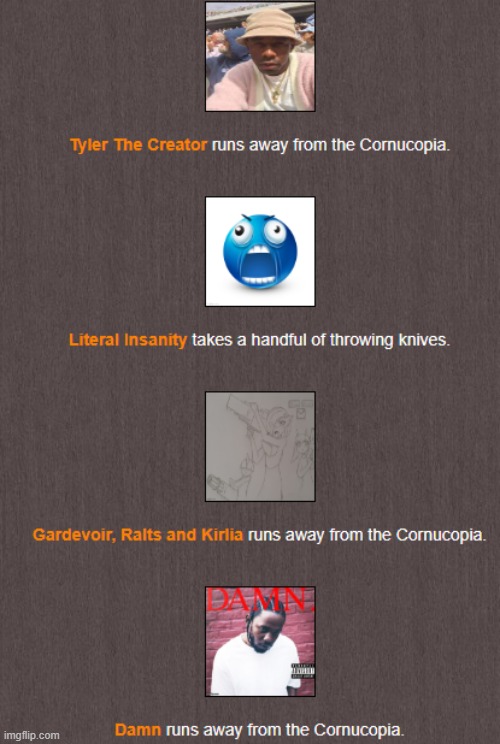 Folks, the Bloodbath is about strategic retreat! (pt.3) | image tagged in hunger games | made w/ Imgflip meme maker