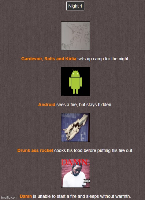 Night 1 has got me thinking where's that DAMN fourth Chaos Emerald? | image tagged in hunger games | made w/ Imgflip meme maker