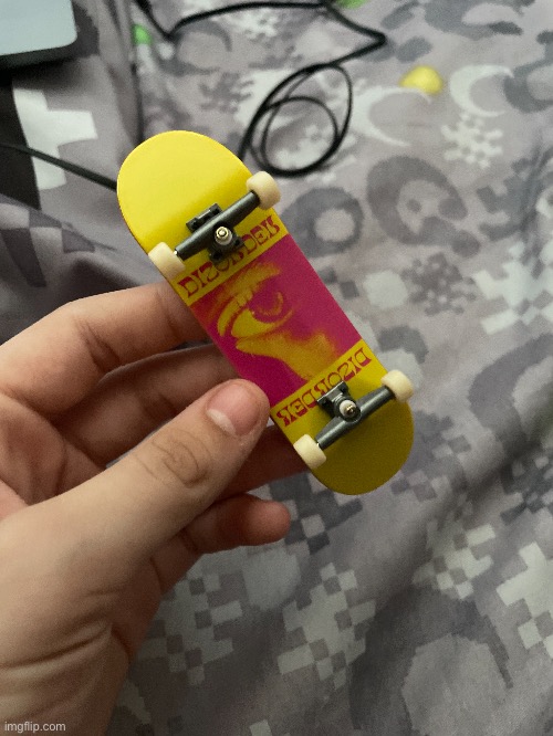 New tech deck + hand reveal (ima reveal all my tech decks at 60 followers) | made w/ Imgflip meme maker