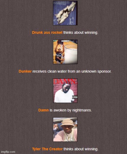 Night 2 (2), and how can a drunk ass rocket think clearly? | image tagged in hunger games | made w/ Imgflip meme maker