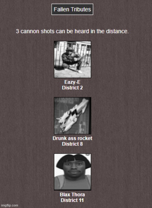 Wipe yourselves off man, ya dead. | image tagged in hunger games | made w/ Imgflip meme maker