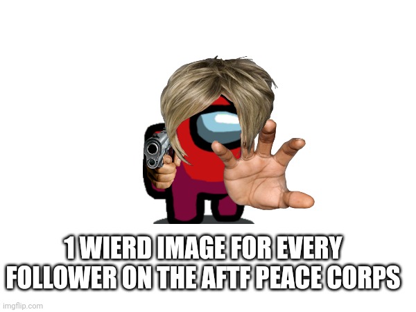 1 WIERD IMAGE FOR EVERY FOLLOWER ON THE AFTF PEACE CORPS | made w/ Imgflip meme maker