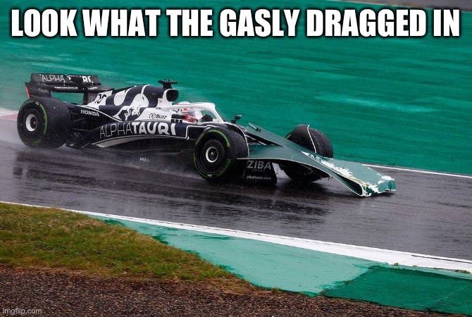 LOOK WHAT THE GASLY DRAGGED IN | image tagged in f1 | made w/ Imgflip meme maker