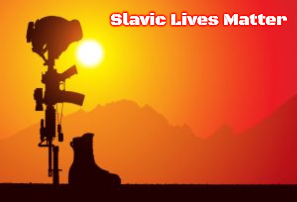 Battlefield Cross | Slavic Lives Matter | image tagged in battlefield cross,slavic,russo-ukrainian war | made w/ Imgflip meme maker