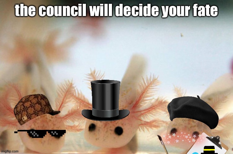 The axolotls will decide your fate | image tagged in the axolotls will decide your fate | made w/ Imgflip meme maker