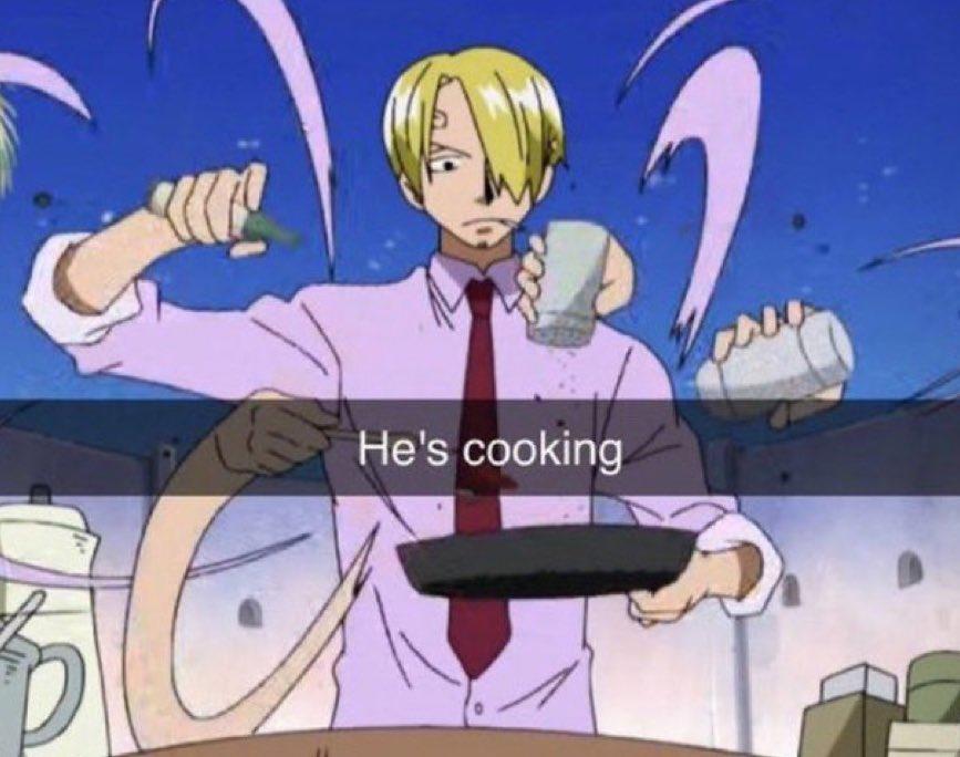 He’s cooking Blank Meme Template