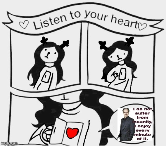 listen to your heart | image tagged in listen to your heart | made w/ Imgflip meme maker