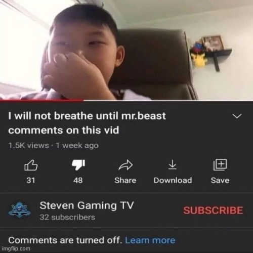 one upvote= one less second he's alive | made w/ Imgflip meme maker