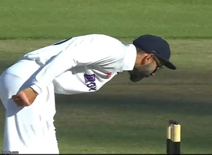 Virat Kohli yelling into stump mic | image tagged in virat kohli yelling into stump mic | made w/ Imgflip meme maker