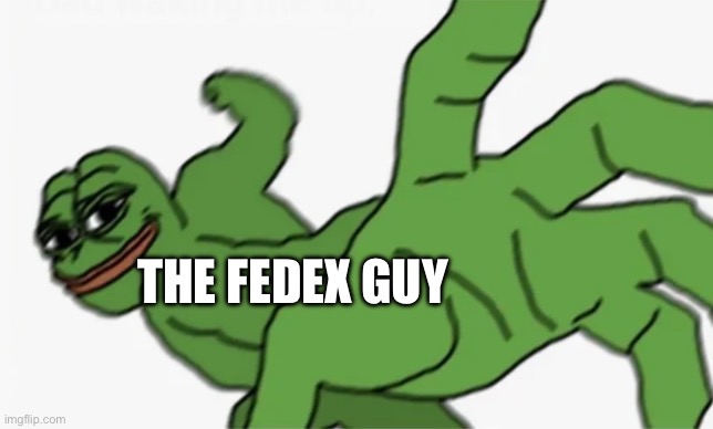 pepe punch | THE FEDEX GUY | image tagged in pepe punch | made w/ Imgflip meme maker