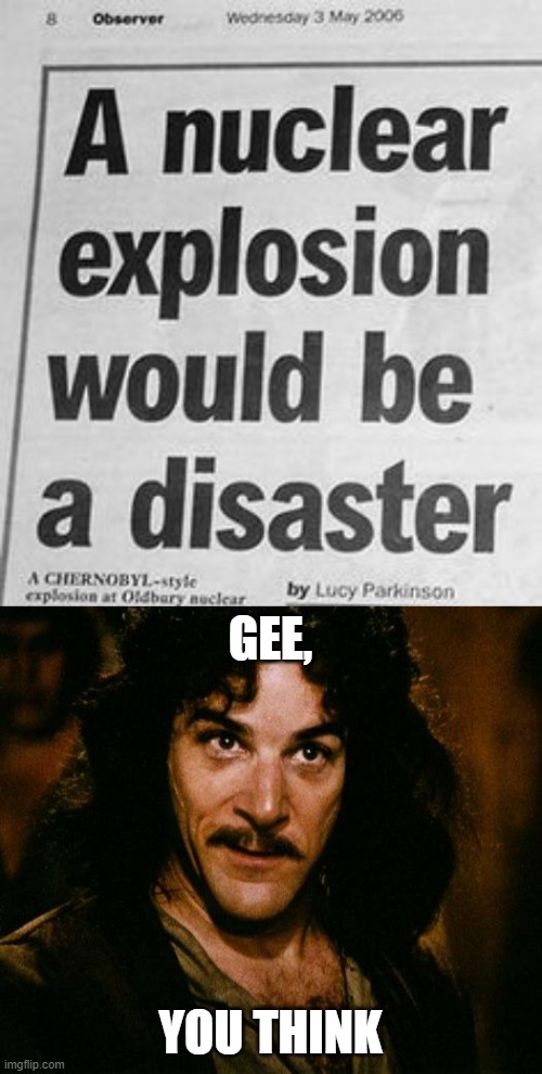 you think | GEE, YOU THINK | image tagged in memes,inigo montoya | made w/ Imgflip meme maker