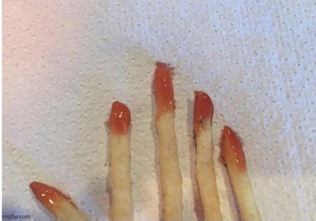 French Fry Nails | image tagged in french fry nails,funny | made w/ Imgflip meme maker