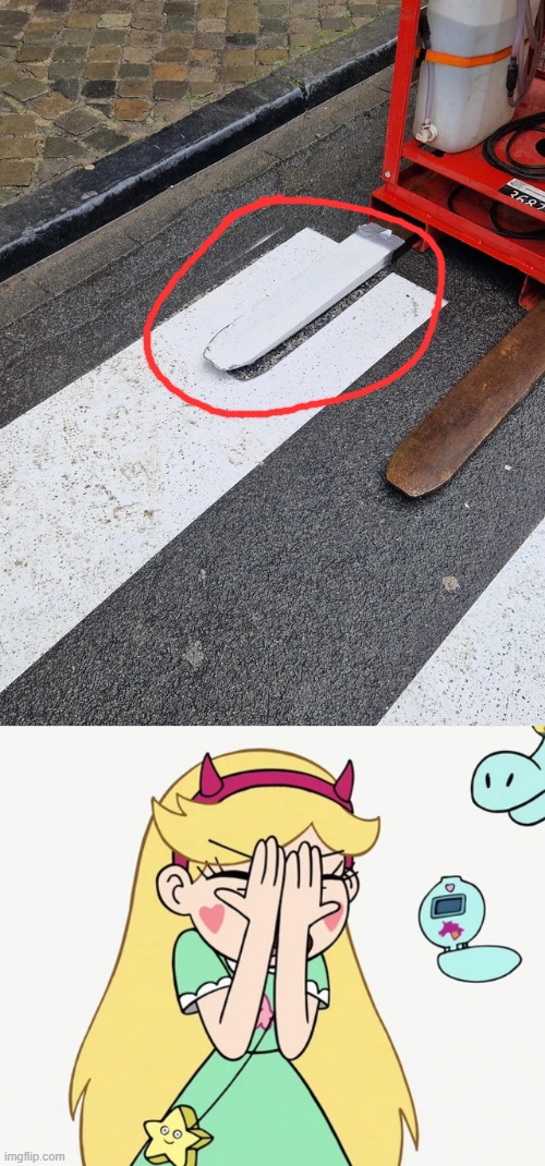 Painted the crosswalk boss | image tagged in star butterfly severe facepalm,star vs the forces of evil,you had one job,memes | made w/ Imgflip meme maker
