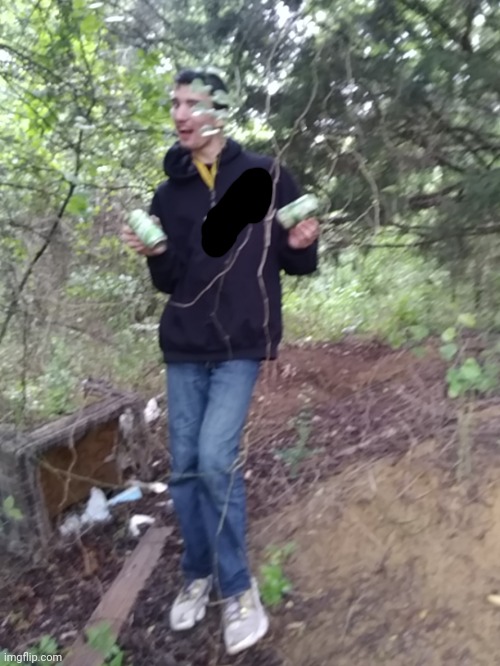 homeless man finds sprite cans or smth | made w/ Imgflip meme maker