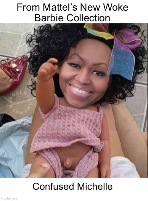 Barbie doll | From Mattel’s New Woke 
Barbie Collection; Confused Michelle | image tagged in barbie doll | made w/ Imgflip meme maker