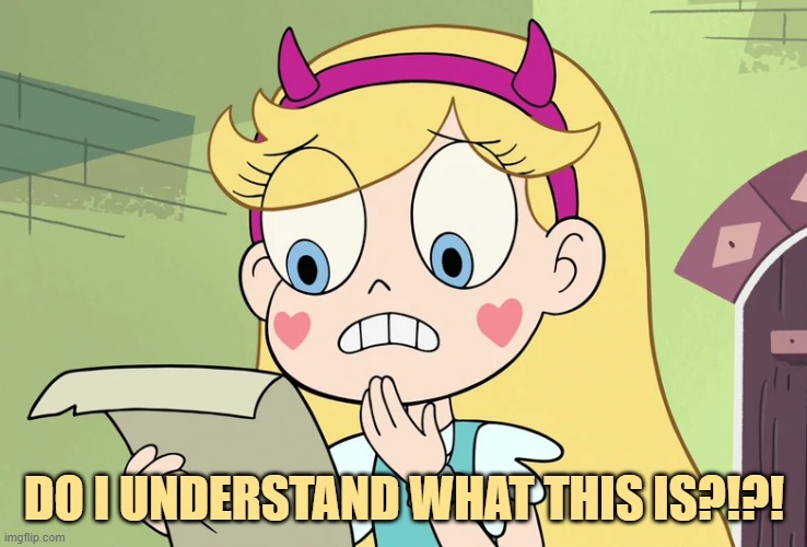 Star Butterfly "WTF Did i just read" | DO I UNDERSTAND WHAT THIS IS?!?! | image tagged in star butterfly wtf did i just read | made w/ Imgflip meme maker