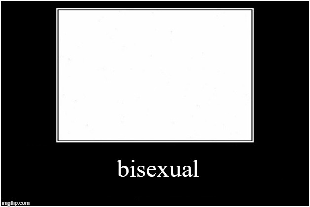 demotivational poster | bisexual | image tagged in demotivational poster | made w/ Imgflip meme maker