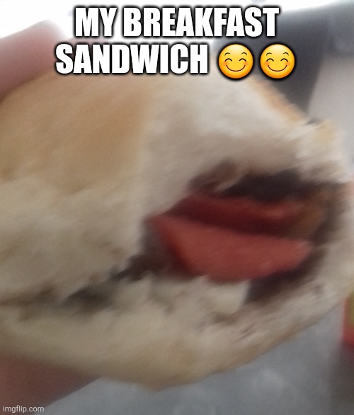 MY BREAKFAST SANDWICH 😊😊 | made w/ Imgflip meme maker