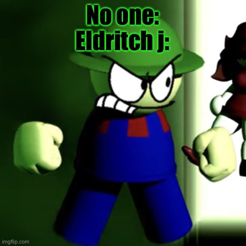 She just goes insane fr | No one:
Eldritch j: | image tagged in rage road down bambi | made w/ Imgflip meme maker