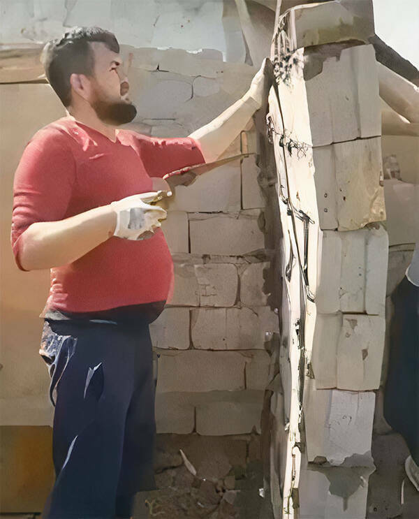 High Quality Beware bricklayer at work Blank Meme Template
