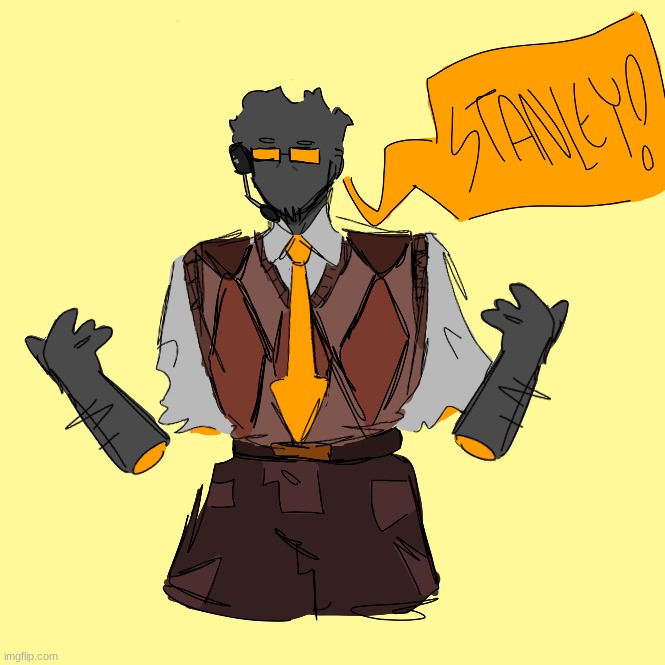 GUYS I DREW THE NARRATOR FROM THE STANLEY PARABLE (my current obsession)  AS A SILLY FELLA | made w/ Imgflip meme maker