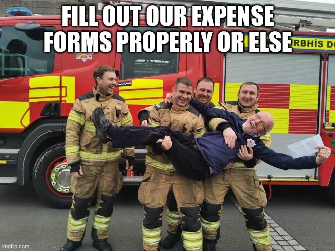 Vinny and his workmates | FILL OUT OUR EXPENSE FORMS PROPERLY OR ELSE | image tagged in vinny and his workmates | made w/ Imgflip meme maker