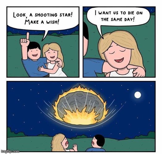 A shooting star | image tagged in shooting star,die,death,wish,comics,comics/cartoons | made w/ Imgflip meme maker