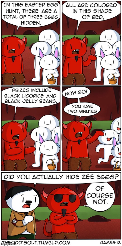 930 | image tagged in hell,easter,easter eggs,candy,expectations,theodd1sout | made w/ Imgflip meme maker