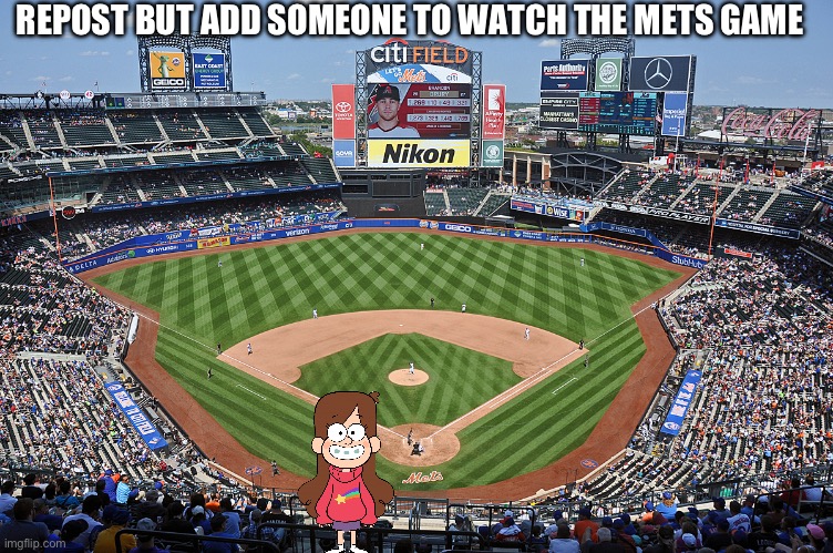 Grab a random cartoon character, plz | REPOST BUT ADD SOMEONE TO WATCH THE METS GAME | made w/ Imgflip meme maker
