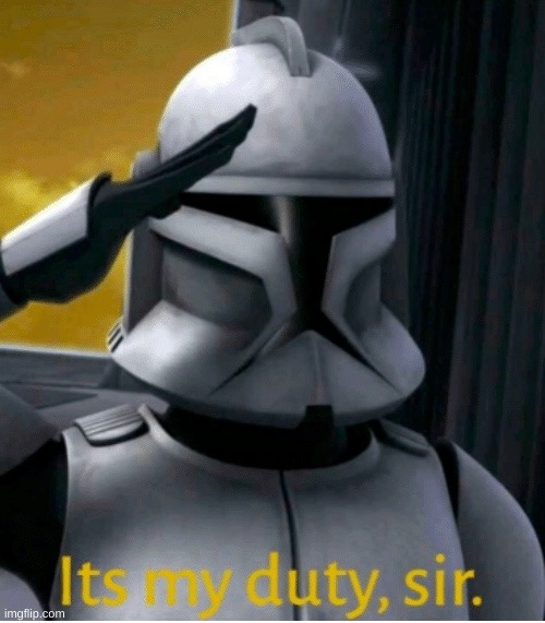 It is my duty, sir | image tagged in it is my duty sir | made w/ Imgflip meme maker