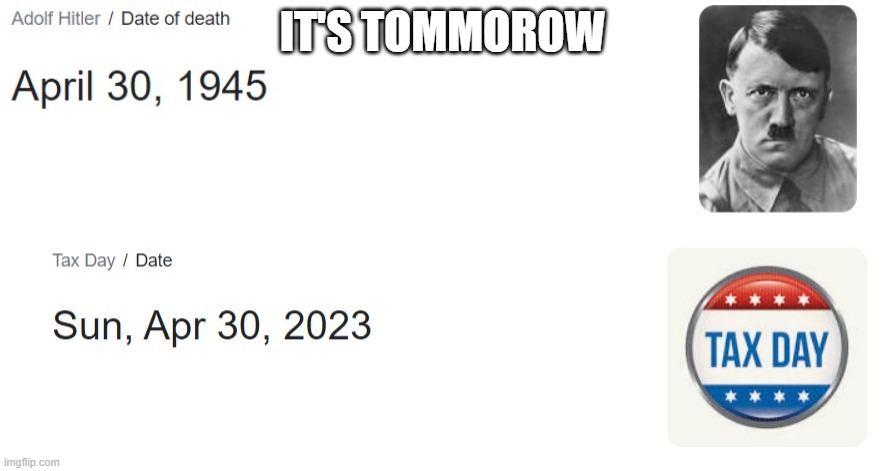 IT'S TOMMOROW | made w/ Imgflip meme maker