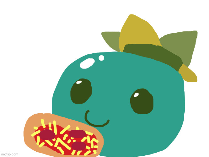stupid idiot slime, he likes pizza | made w/ Imgflip meme maker