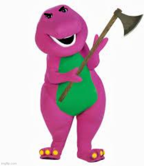 angry barney | image tagged in angry barney | made w/ Imgflip meme maker