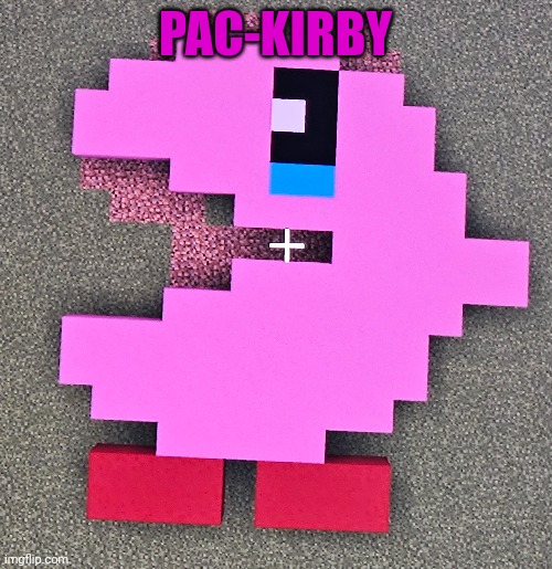 Pac-Kirby | PAC-KIRBY | image tagged in kirby,pac-man,minecraft | made w/ Imgflip meme maker