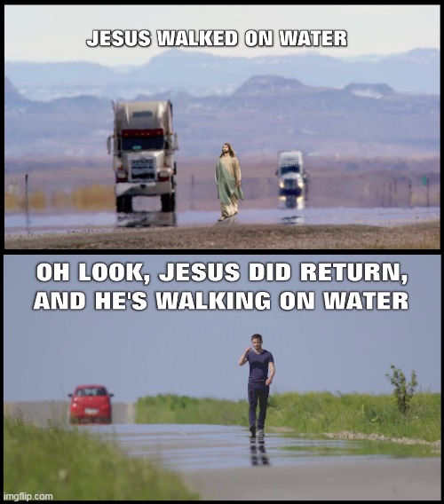 image tagged in jesus,myths,science,heat distortion,jesus christ,miracles | made w/ Imgflip meme maker