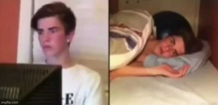 Boy trying to sleep after looking at computer | image tagged in boy trying to sleep after looking at computer | made w/ Imgflip meme maker