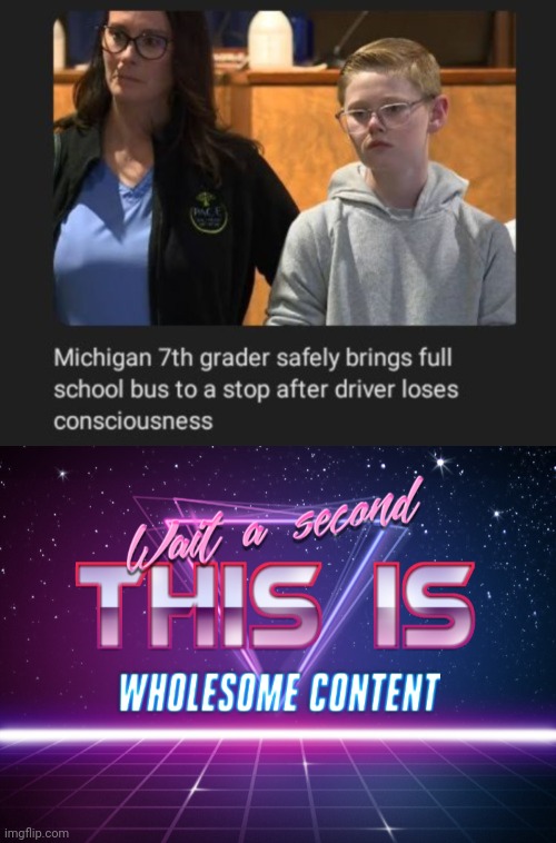 Such a helpful 7th grader | image tagged in wait a second this is wholesome content,wholesome,memes,7th grader,school bus,bus | made w/ Imgflip meme maker