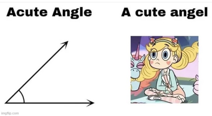 image tagged in star vs the forces of evil,acute angle | made w/ Imgflip meme maker