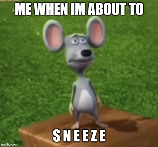 ME WHEN IM ABOUT TO; S N E E Z E | made w/ Imgflip meme maker