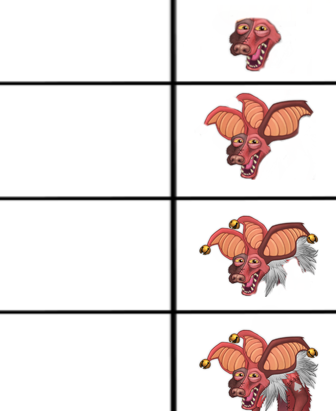 Clown Makeup (Hyehehe from My Singing Monsters version) Blank Meme Template