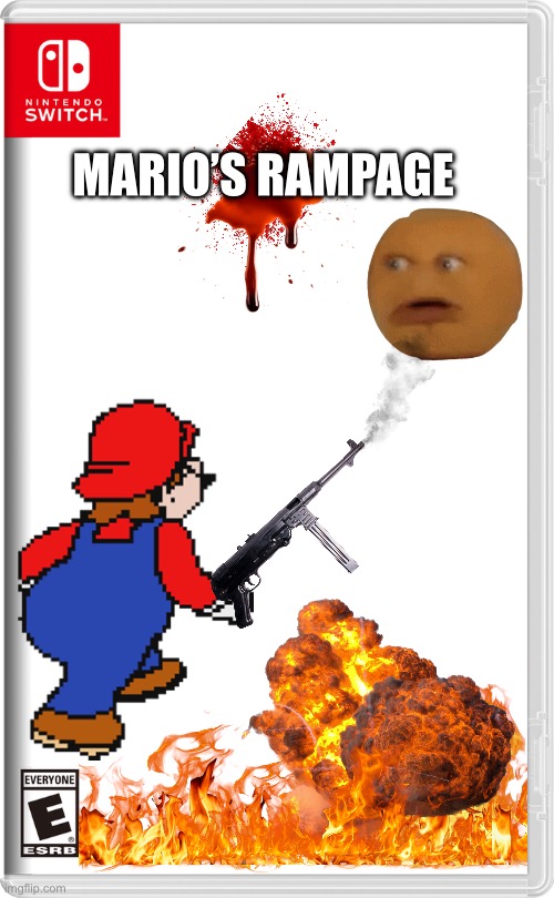 Mario’s Rampage | MARIO’S RAMPAGE | image tagged in nintendo switch | made w/ Imgflip meme maker