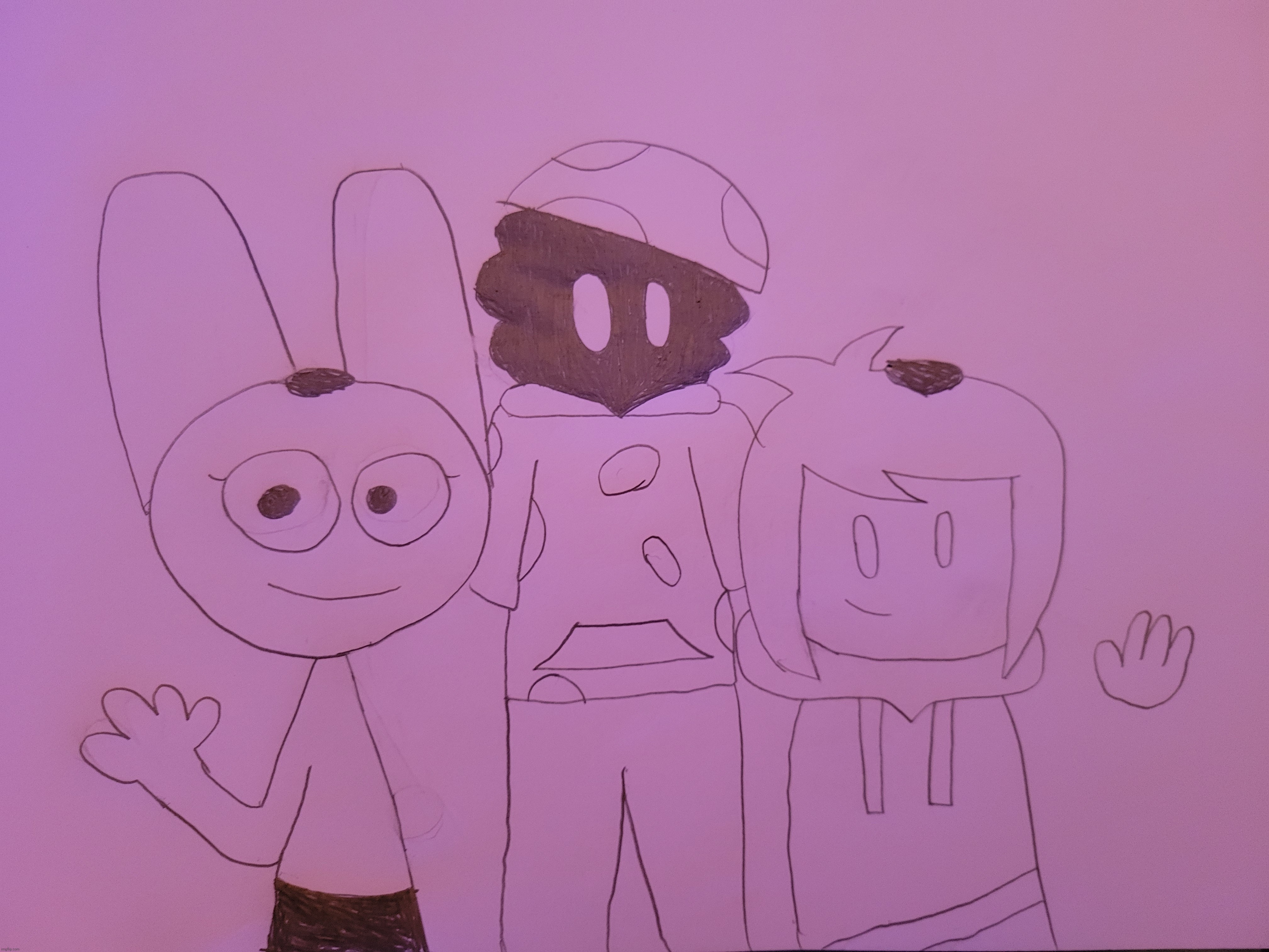 genuinely really proud of this (Bunni owned by Elfiya, Mycomancer owned by TheMycomancer)  | made w/ Imgflip meme maker