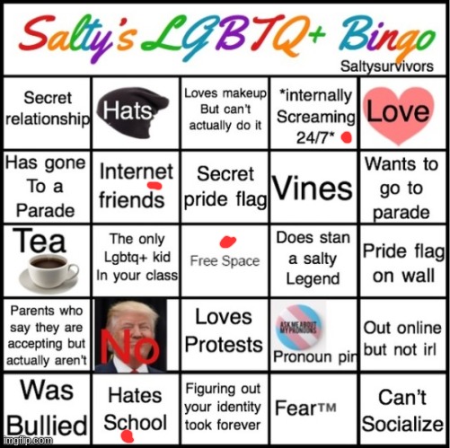 trend ig (im not gay) | image tagged in the pride bingo | made w/ Imgflip meme maker