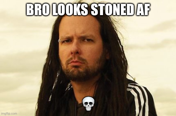 Jonathan, why. | BRO LOOKS STONED AF; 💀 | image tagged in korn | made w/ Imgflip meme maker