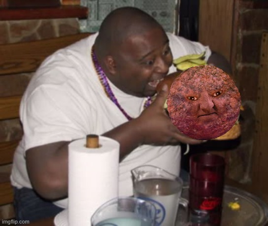 Fat guy eating burger | image tagged in fat guy eating burger | made w/ Imgflip meme maker