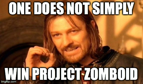 One Does Not Simply Meme | ONE DOES NOT SIMPLY WIN PROJECT ZOMBOID | image tagged in memes,one does not simply | made w/ Imgflip meme maker