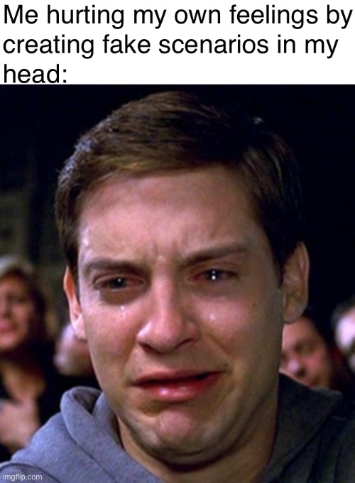 image tagged in crying peter parker | made w/ Imgflip meme maker
