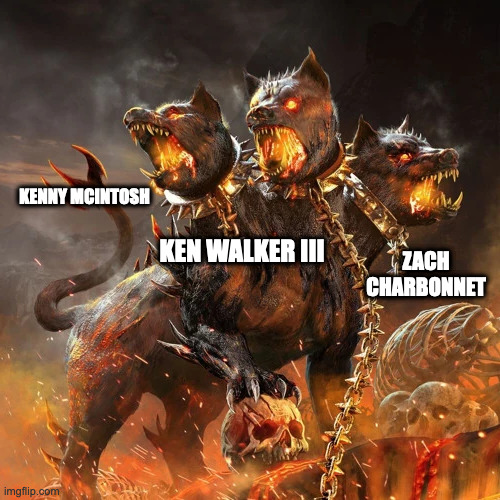 KENNY MCINTOSH; KEN WALKER III; ZACH CHARBONNET | image tagged in Seahawks | made w/ Imgflip meme maker