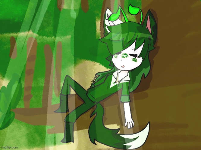 Moss having a cat-nap in a tree | made w/ Imgflip meme maker